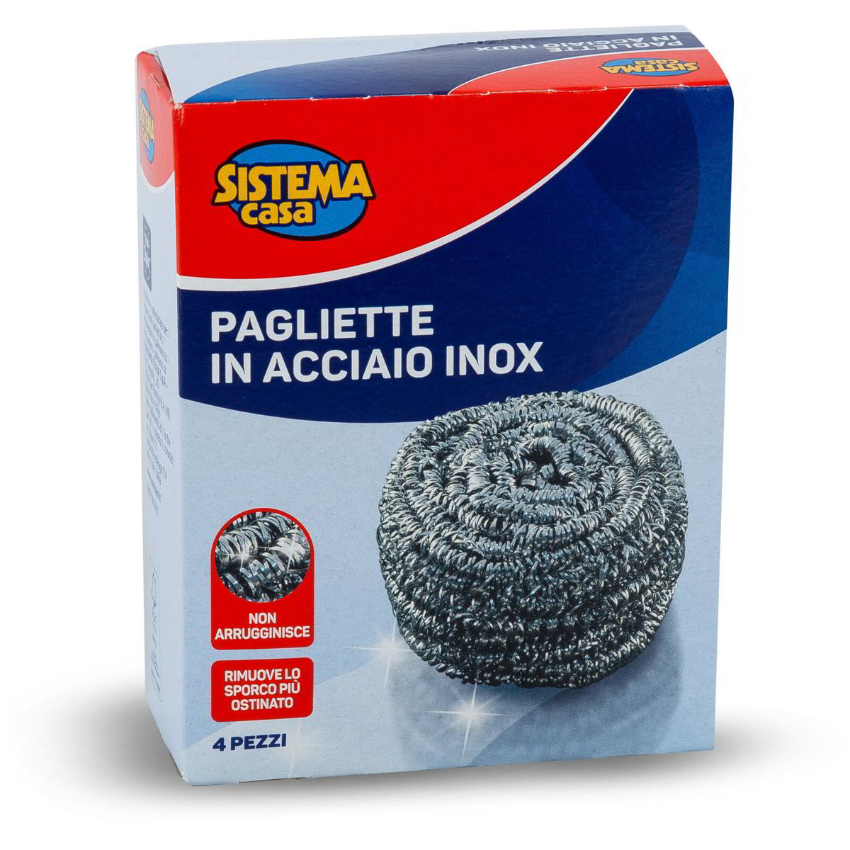 Pagliette in acciaio inox 4 pezzi SISTEMA CASA in dettaglio | Eurospin