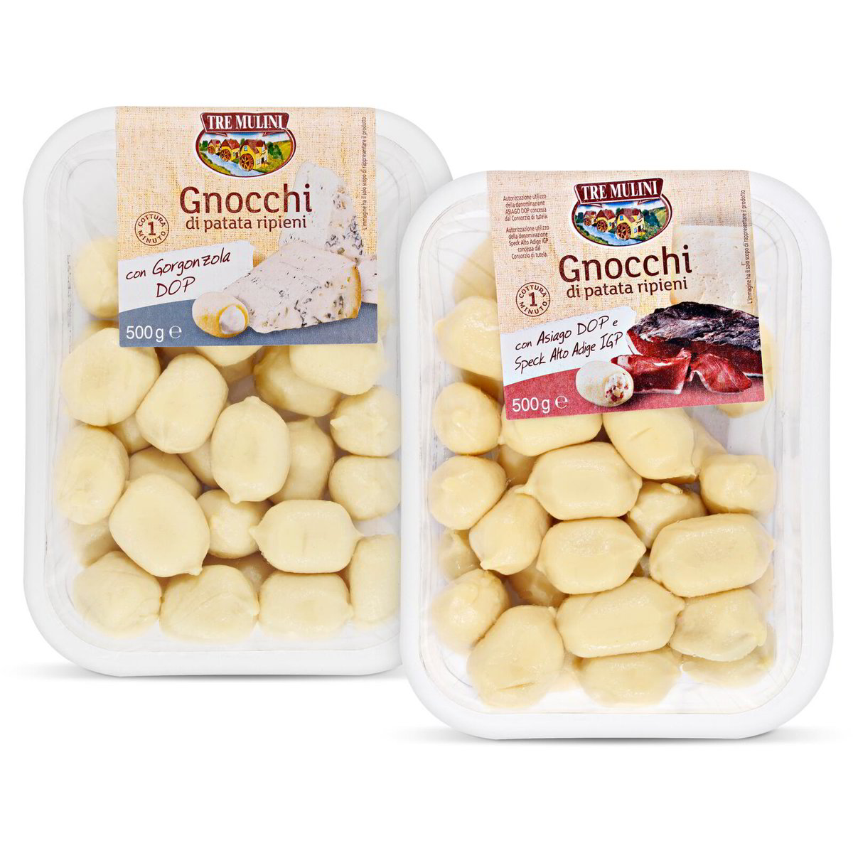 Gnocchi freschi di patata ripieni gorgonzola / speck TRE MULINI 500g in ...