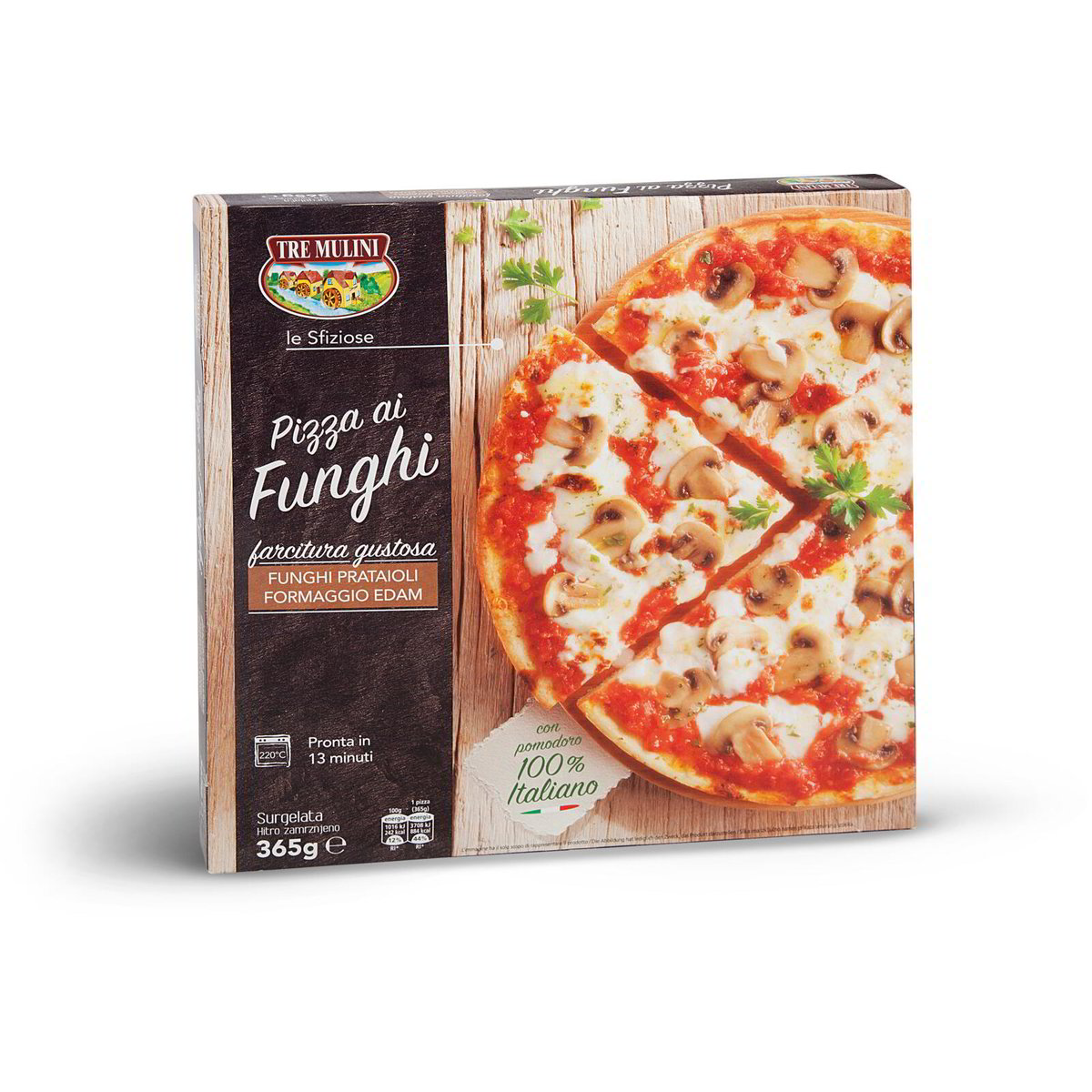 Pizza Ai Funghi Surgelata TRE MULINI 365g In Dettaglio Eurospin Spesa