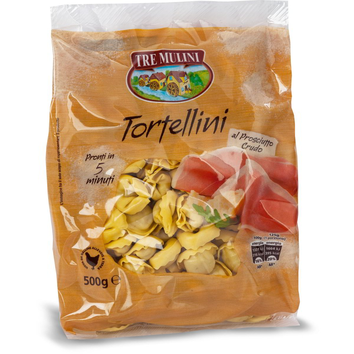 Tortellini al prosciutto crudo TRE MULINI 500g in dettaglio Eurospin