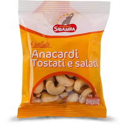 Anacardi tostati e salati MISTER SIBAMBA 100g in dettaglio