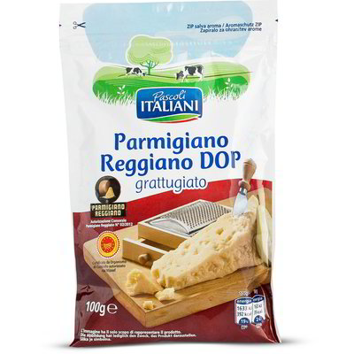 Formaggio Parmigiano Reggiano DOP grattugiato PASCOLI ITALIANI