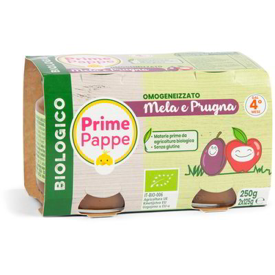 Omogeneizzato prugna e mela biologico PRIME PAPPE 250g (2 x 125g) in  dettaglio