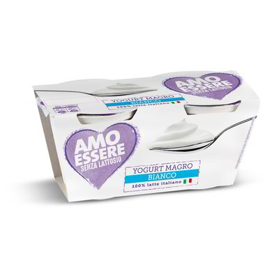 Yogurt magro bianco senza lattosio AMO ESSERE SENZA LATTOSIO 250g (2 x  125g) in dettaglio