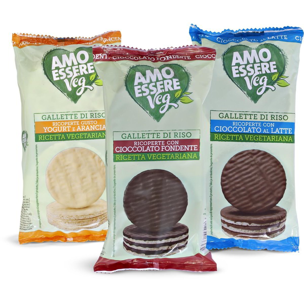 Gallette Riso Gallette di riso ricoperte vari gusti AMO ESSERE BIO 100g ℮ in dettaglio
