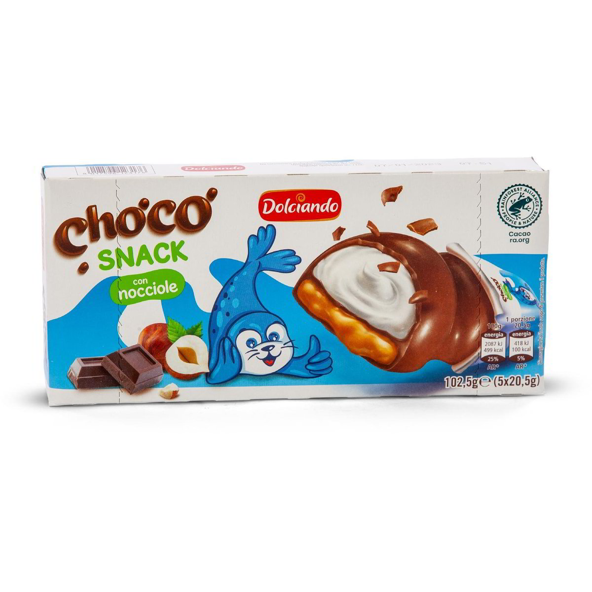 Choco snack con nocciole DOLCIANDO 102,5g (5 x 20,5g ℮) in dettaglio