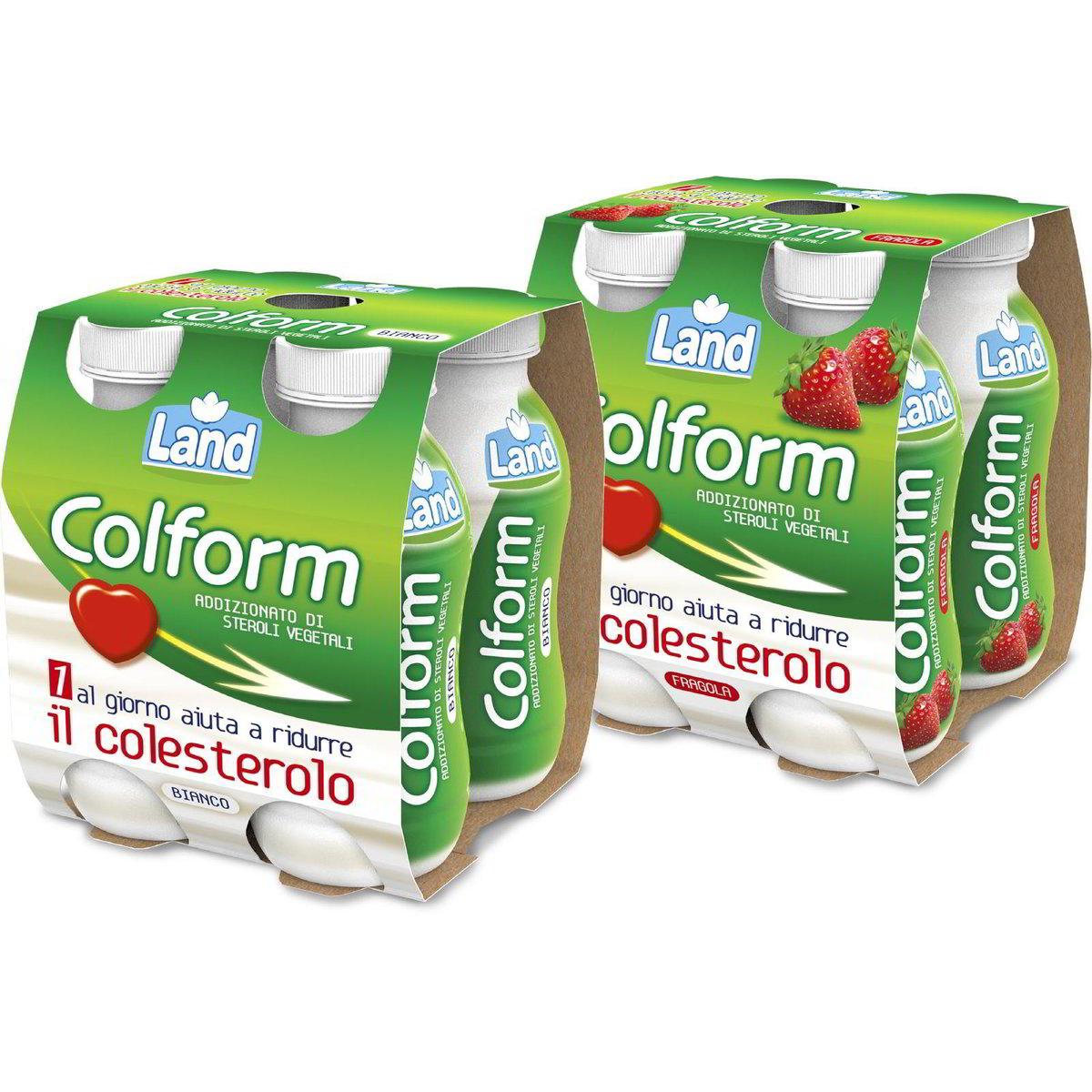 Colform bianco/fragola LAND 400g (4 x 100g ℮) in dettaglio