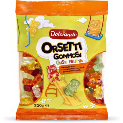 CARAMELLE GOMMOSE ORSETTI FRUTTA GOMMOSI ZUCCHERATI FRIZZANTI CONFEZIO Da 100gr