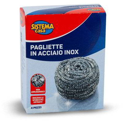 10 Pagliette In Acciaio Zincato Grandi E Resistenti, Per Pulizia Pesante In Cucina, Catering E Uso Domestico. Spugne Metalliche Robuste. - 4