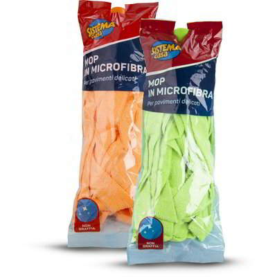 Ricambio Mop in microfibra 130 gr con antibatterico e attacco a vite